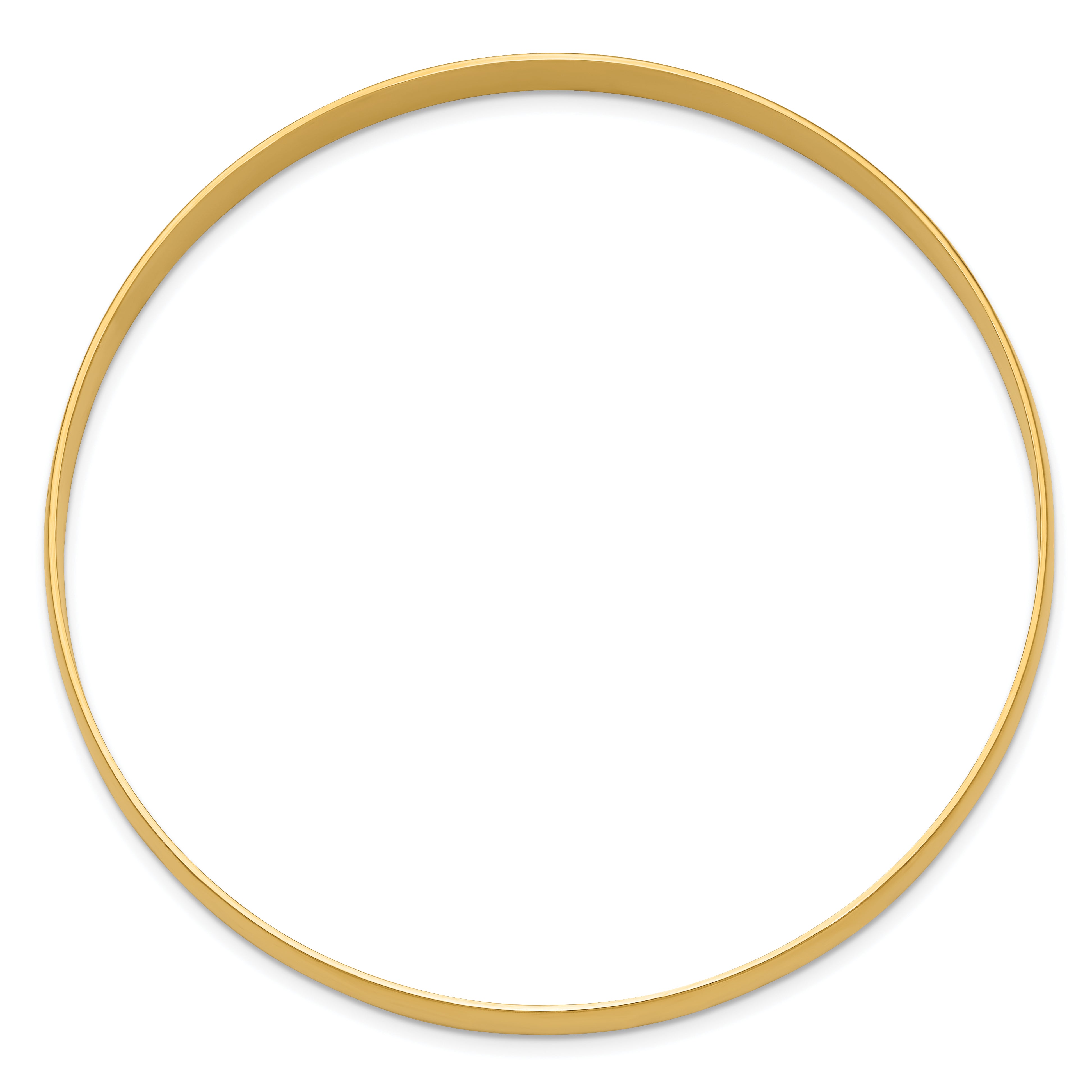 14k 6mm Solid Polished Half-Round Slip-On Bangle Secondary image