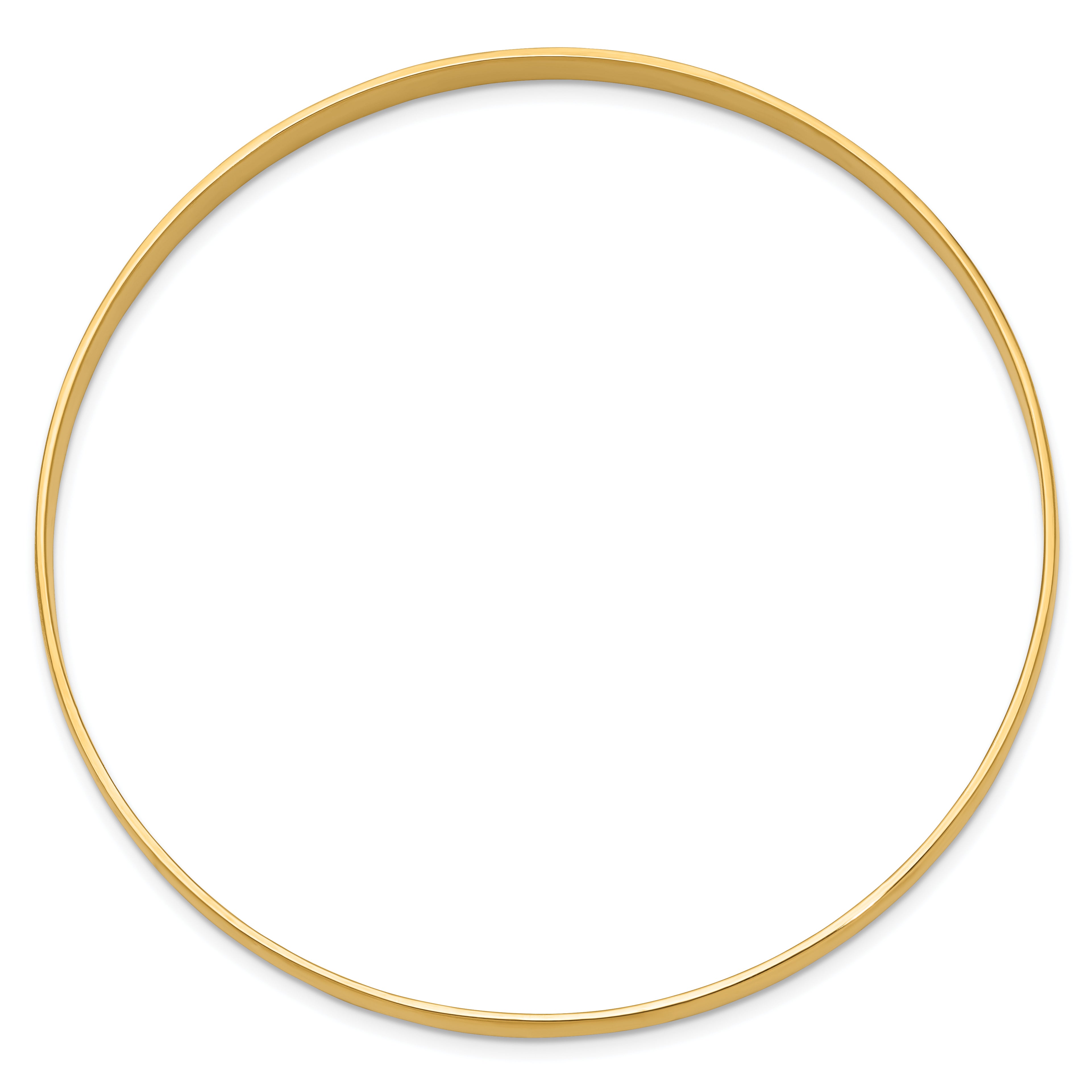 14k 4mm Solid Polished Half-Round Slip-On Bangle Secondary image