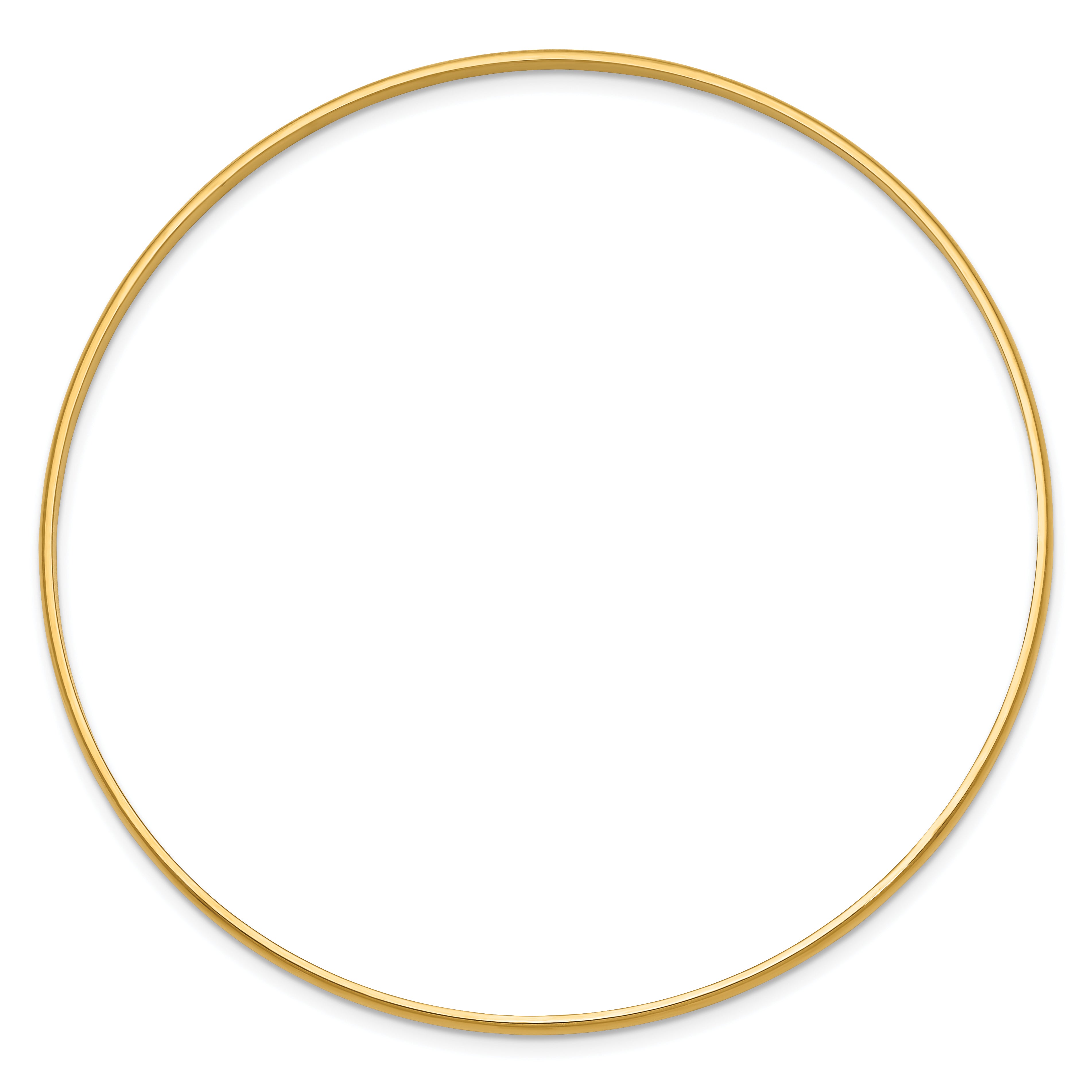 Sophia Jewelers 14K Gold Polished Half-Round Women's Slip-On Bangle