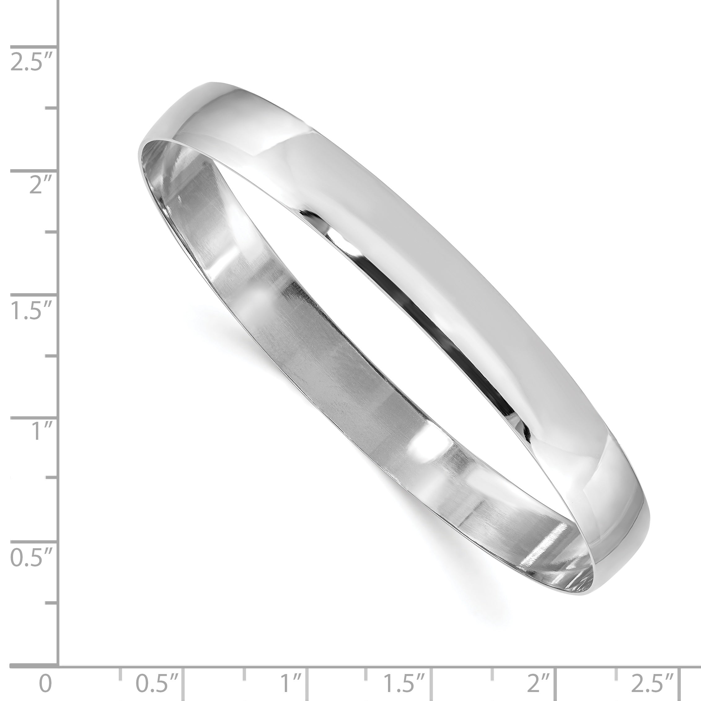 Sophia Jewelers 14K White Gold Polished Slip-On Bangle Engravable