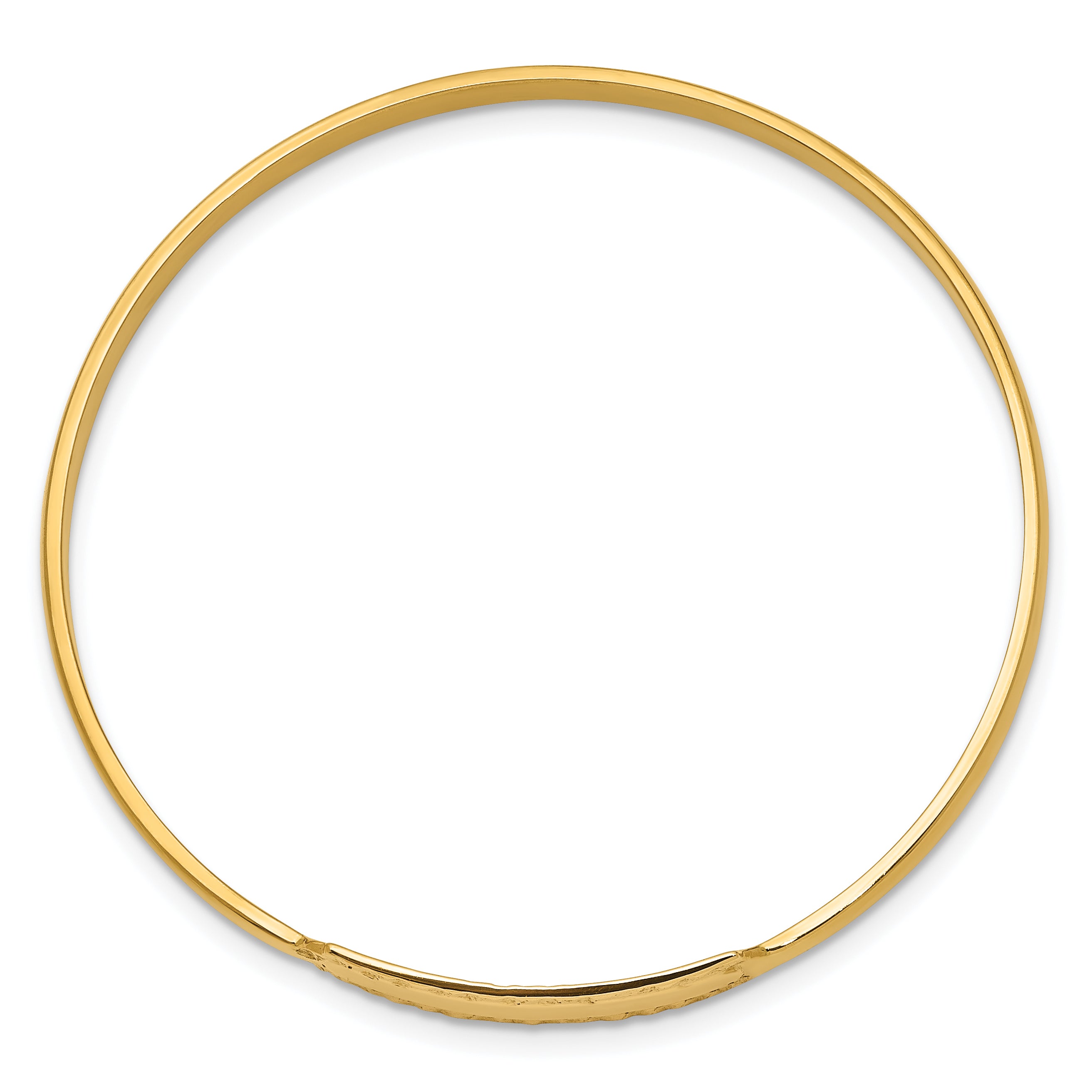 14k Slip-on ID Baby Bangle Bracelet Secondary image
