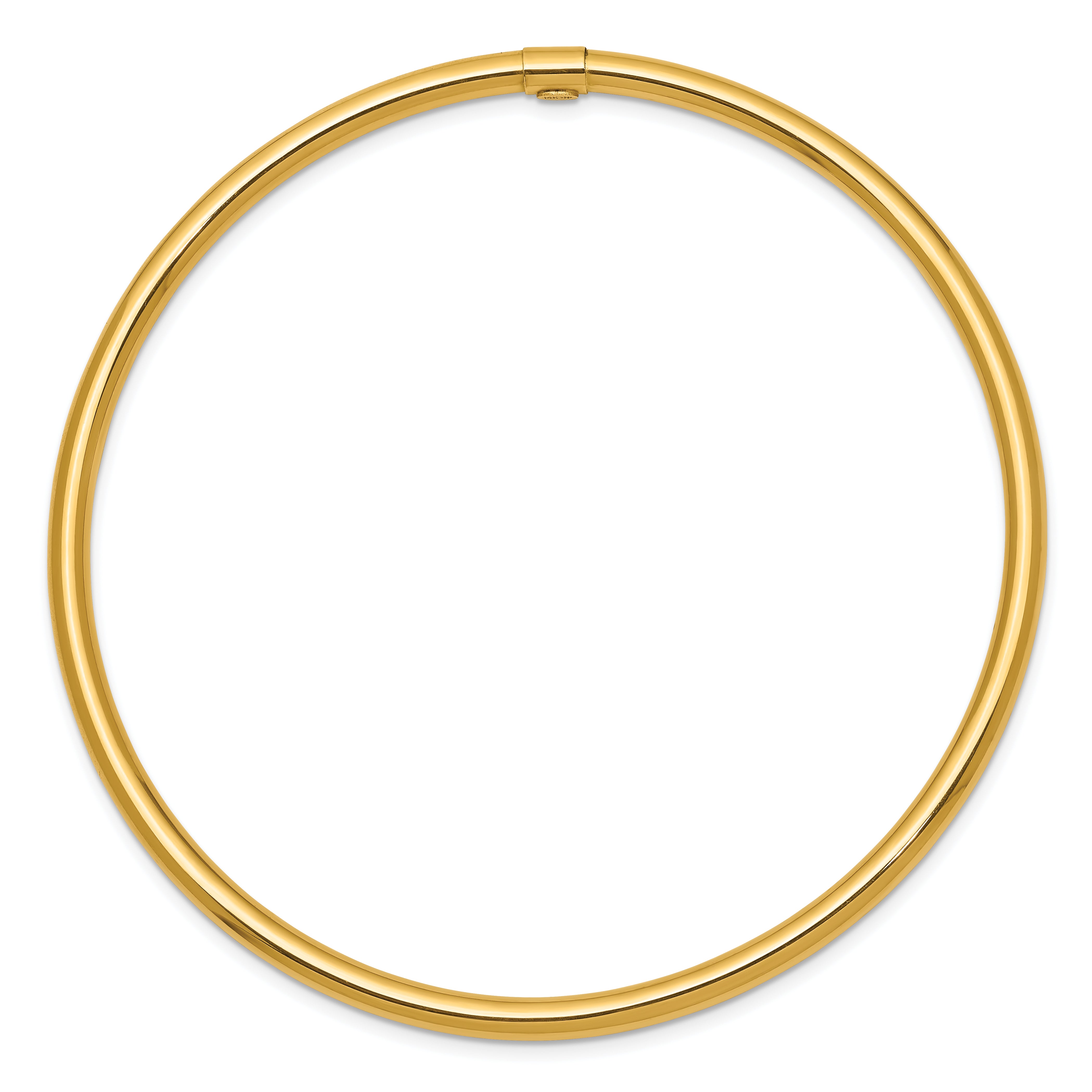 14K Gold Polished Slip-On Bangle for Women Secondary image
