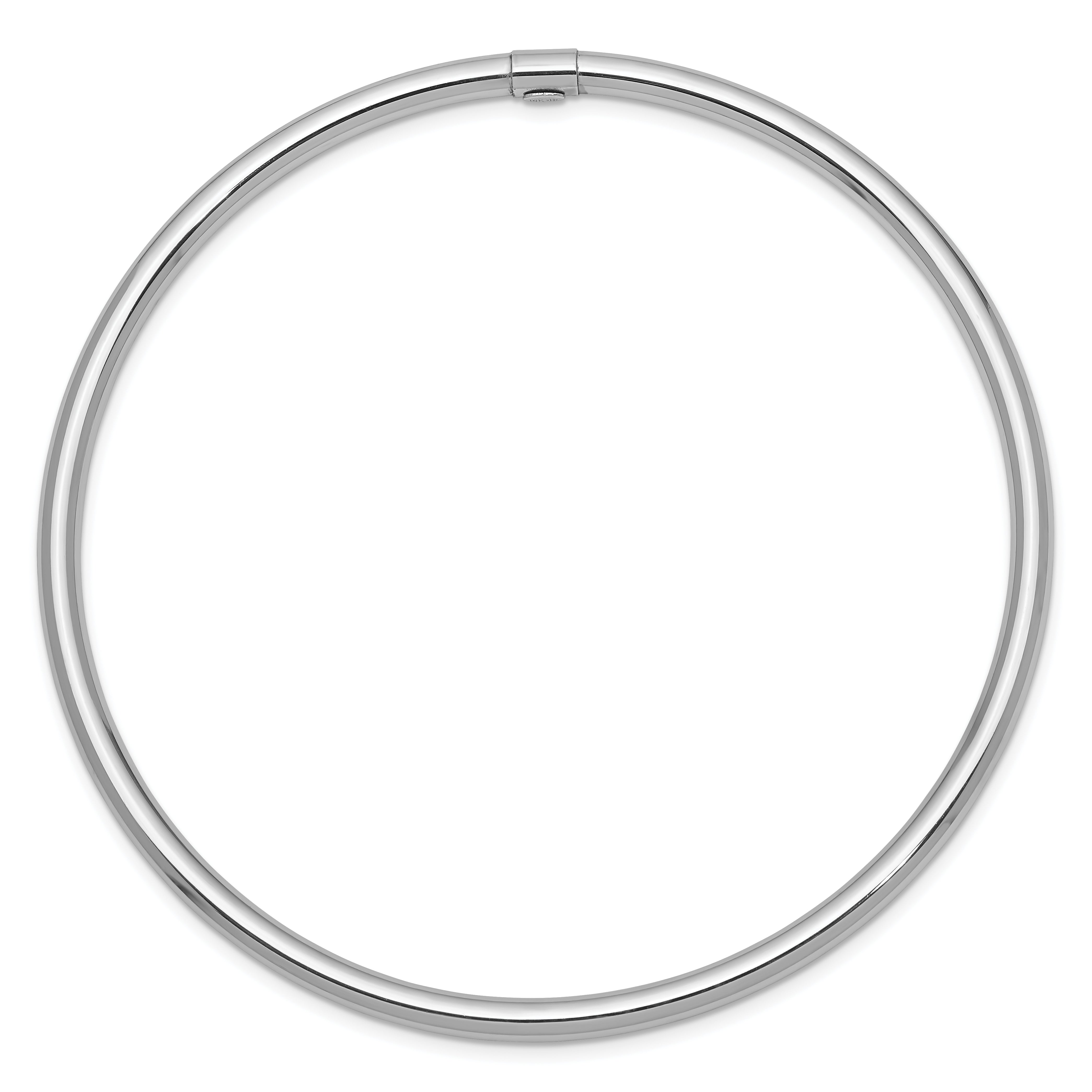 14K White Gold Polished Bangle Slip-On for Women by Sophia Jewelers Secondary image