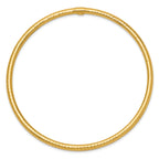 14k 3mm Diamond-cut Tube Slip-on Bangle