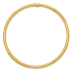 14K Gold Women's Slip-On Bangle with Polished Satin Finish