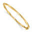 14k Twisted Tube Hinged Bangle