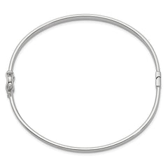 14k White Gold 4mm Hinged Bangle - 7