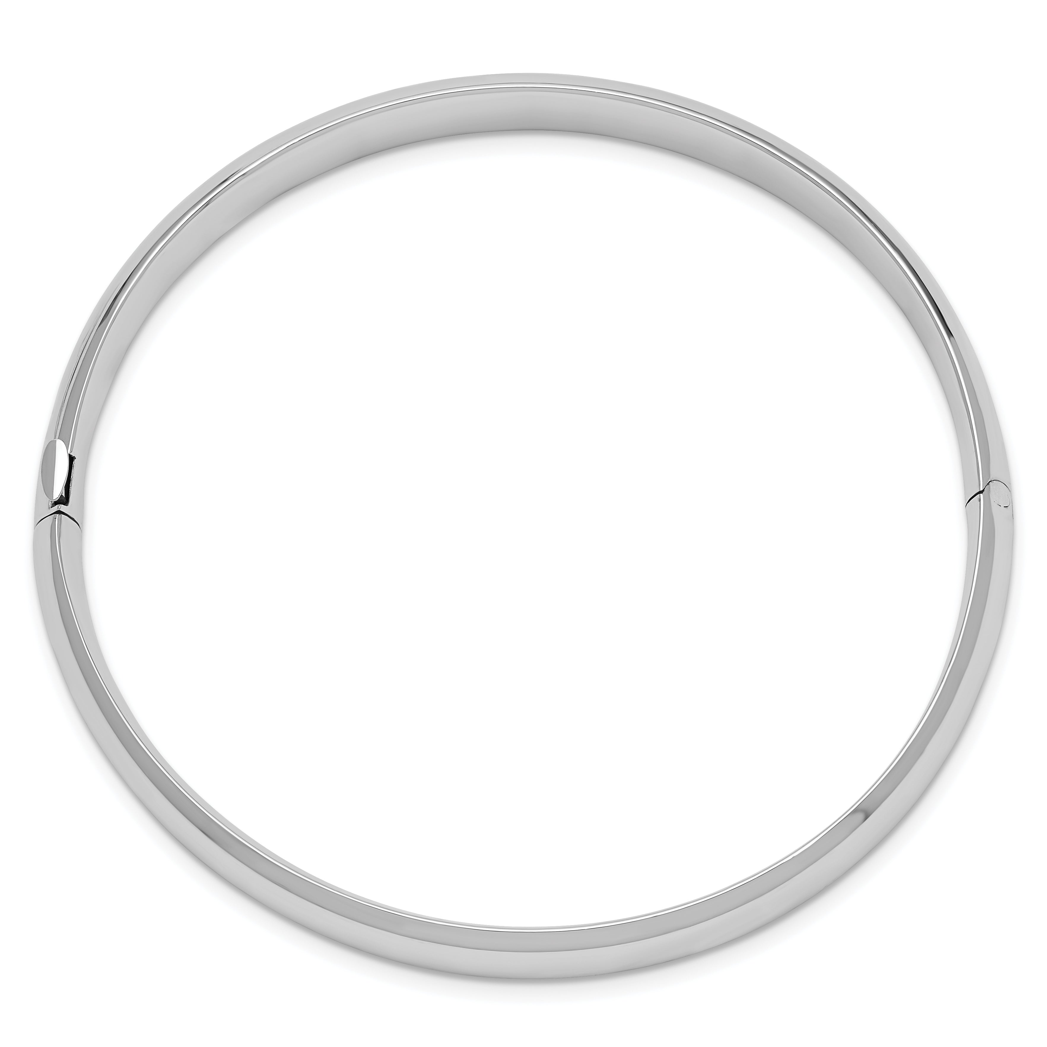 14k White Gold High Polished 8.00mm Hinged Bangle Secondary image