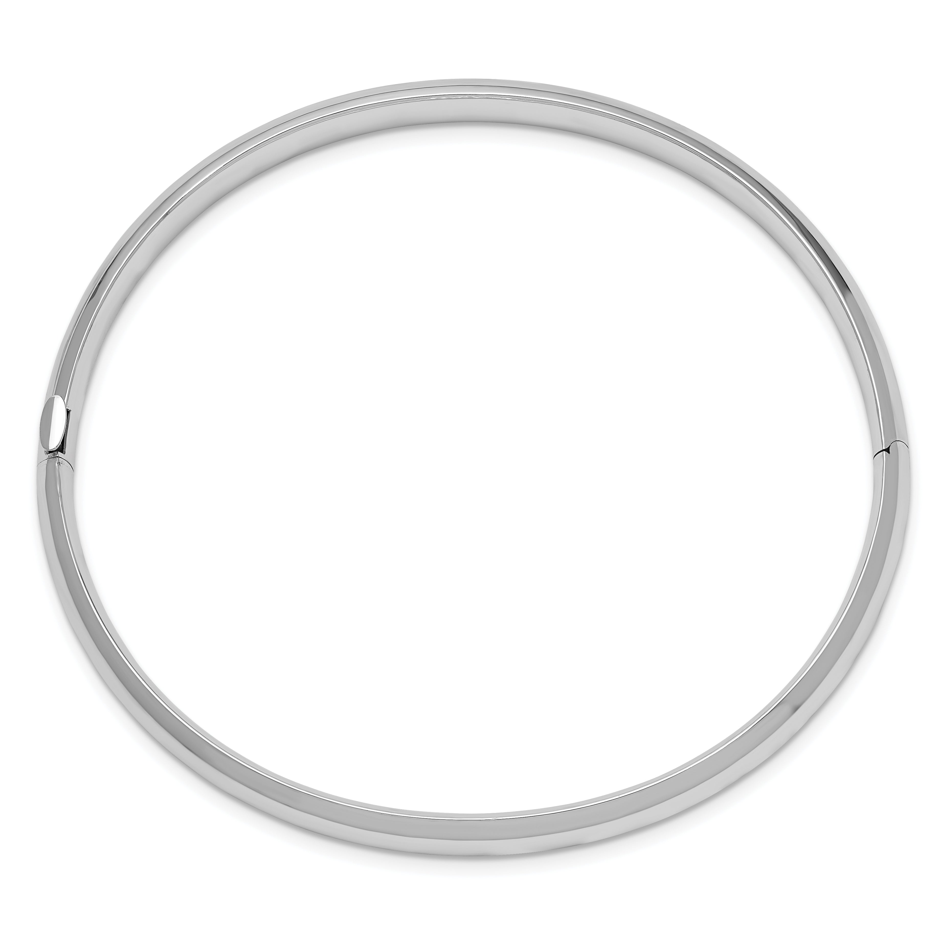 14k White Gold High Polished 6.00mm Hinged Bangle Secondary image