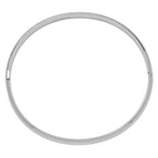 14k White Gold High Polished 4.0mm Hinged Bangle