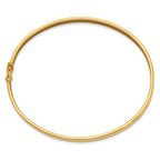 14K Gold Flexible Bangle Bracelet with Polished Finish and Safety Clasp
