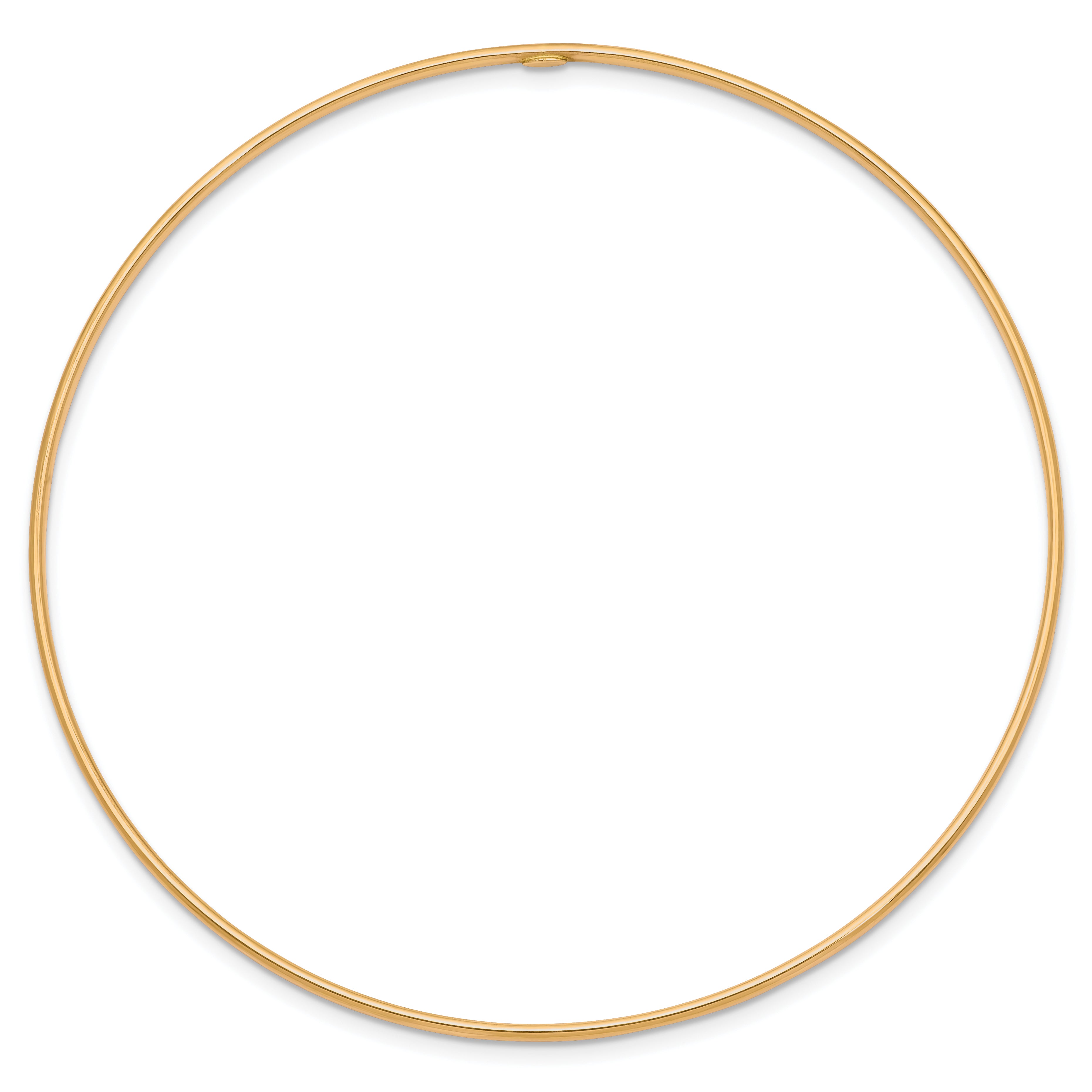 14K Gold Polished Slip-On Women's Bangle Bracelet with TimeleSterling Silver Elegance
