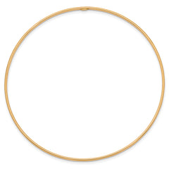 14K Gold Polished Slip-On Women's Bangle Bracelet with TimeleSterling Silver Elegance