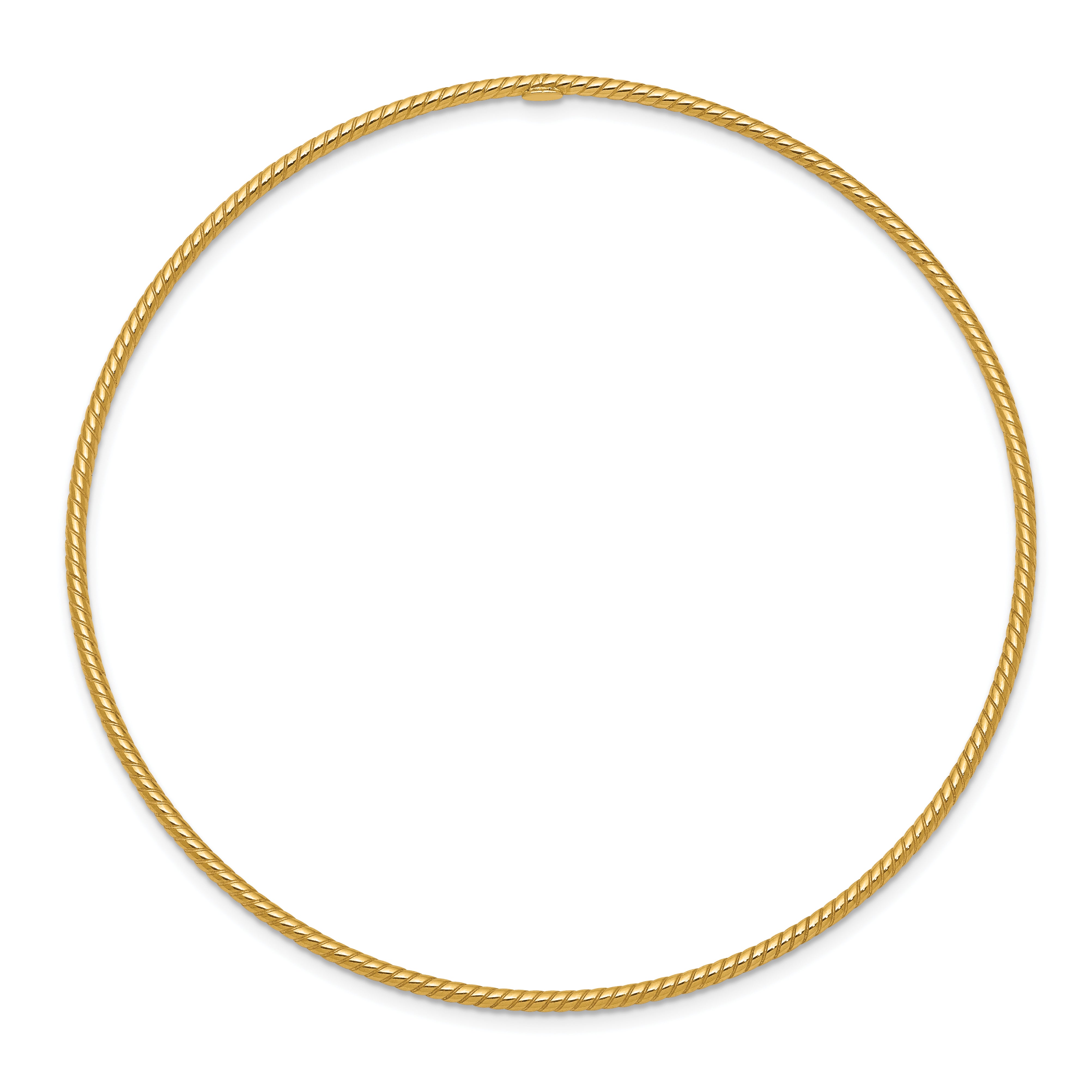 14K Gold Textured Slip-On Bangle Bracelet with Chic Elegance for Women Secondary image