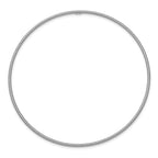 Sophia Jewelers 14K White Gold Textured Bangle with Polished Finish