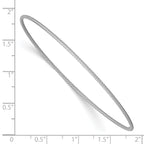 Sophia Jewelers 14K White Gold Textured Bangle with Polished Finish