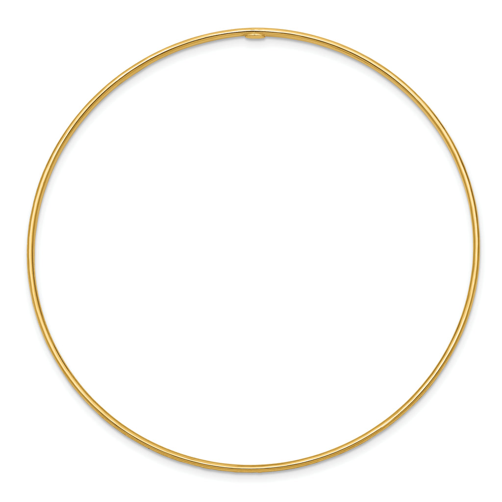 14K Gold Women's Diamond-Cut Bangle Bracelet with Polished Finish Elegant and TimeleSterling Silver Design