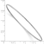 14k 1.5mm White Gold Diamond-Cut Slip-on Bangle Bracelet