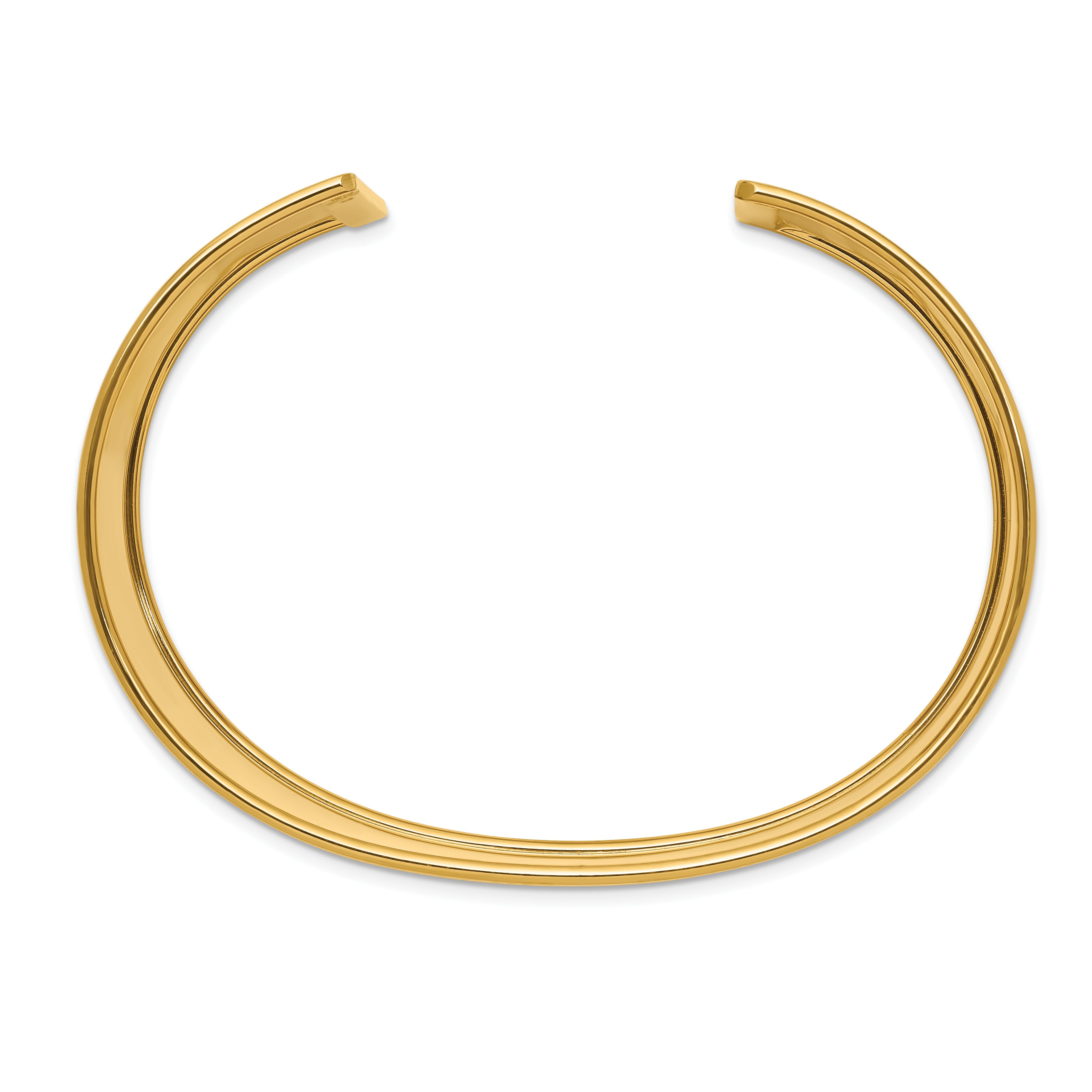 14K 37mm Polished Cuff Bangle Secondary image