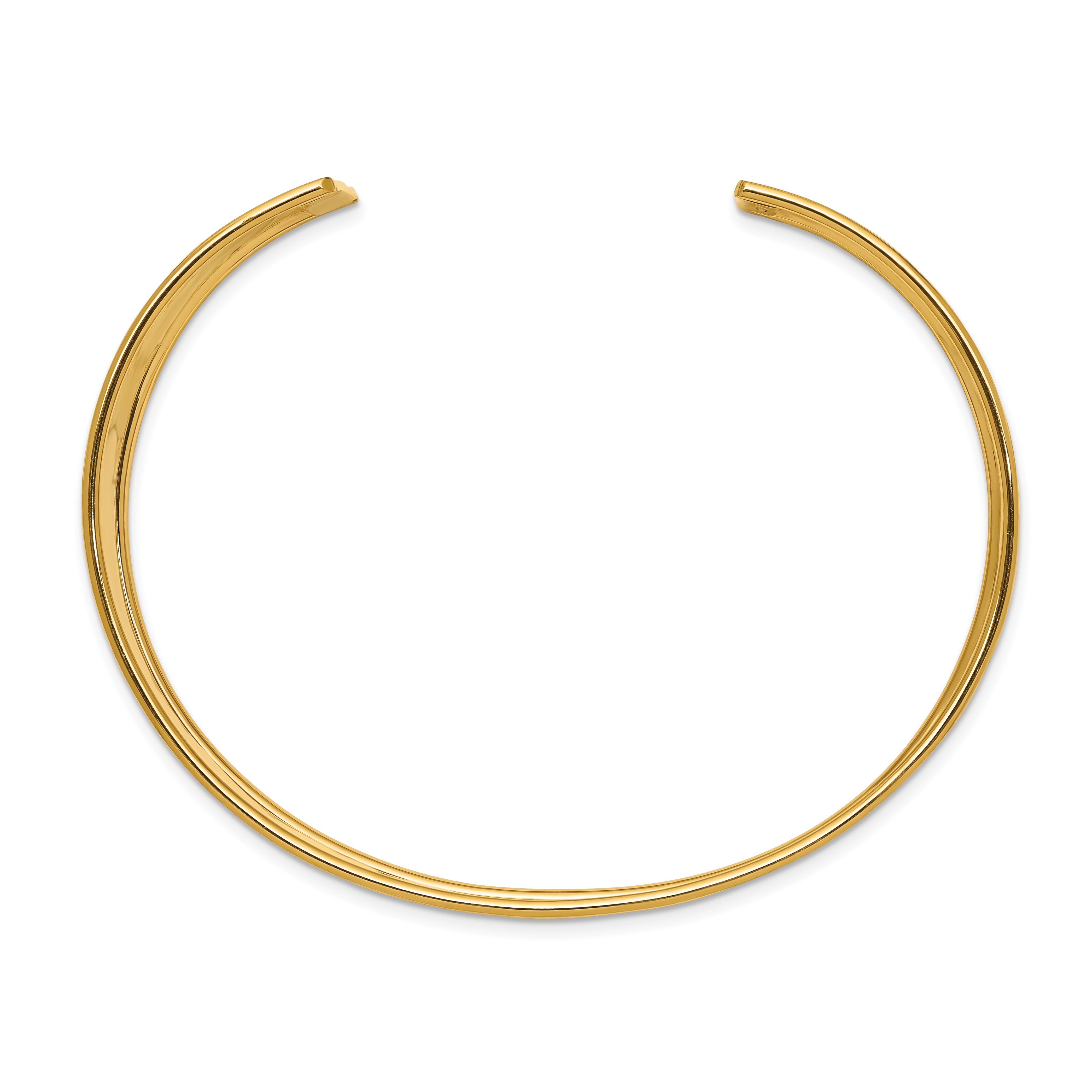 Sophia Jewelers 14K Gold Hammered Cuff Bracelet with Polished Finish
