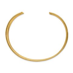 Sophia Jewelers 14K Gold Hammered Cuff Bracelet with Polished Finish