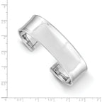 14K White Gold Polished Cuff Bangle Elegant Women's Bracelet