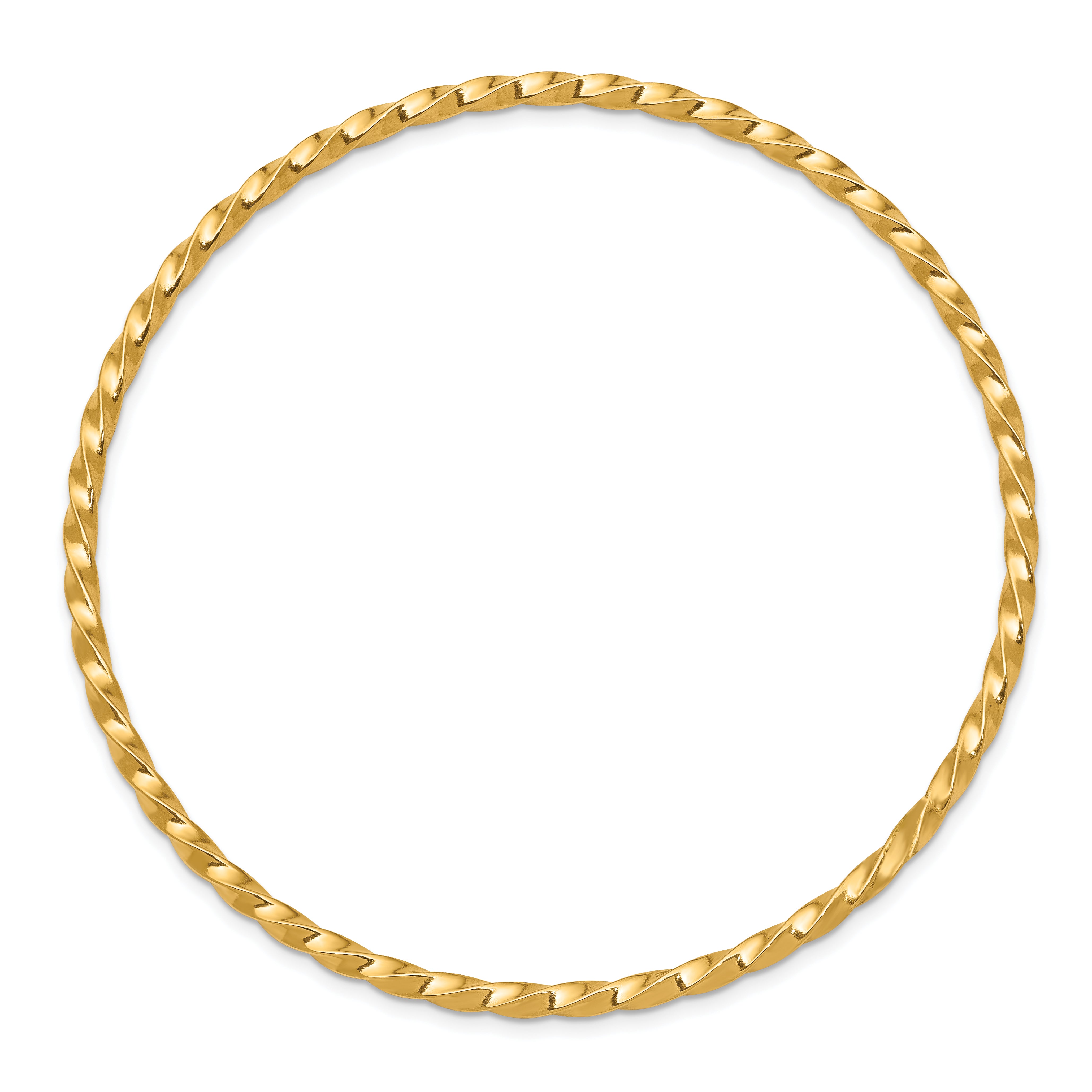 14k 2.50mm Twisted Slip-on Bangle Secondary image