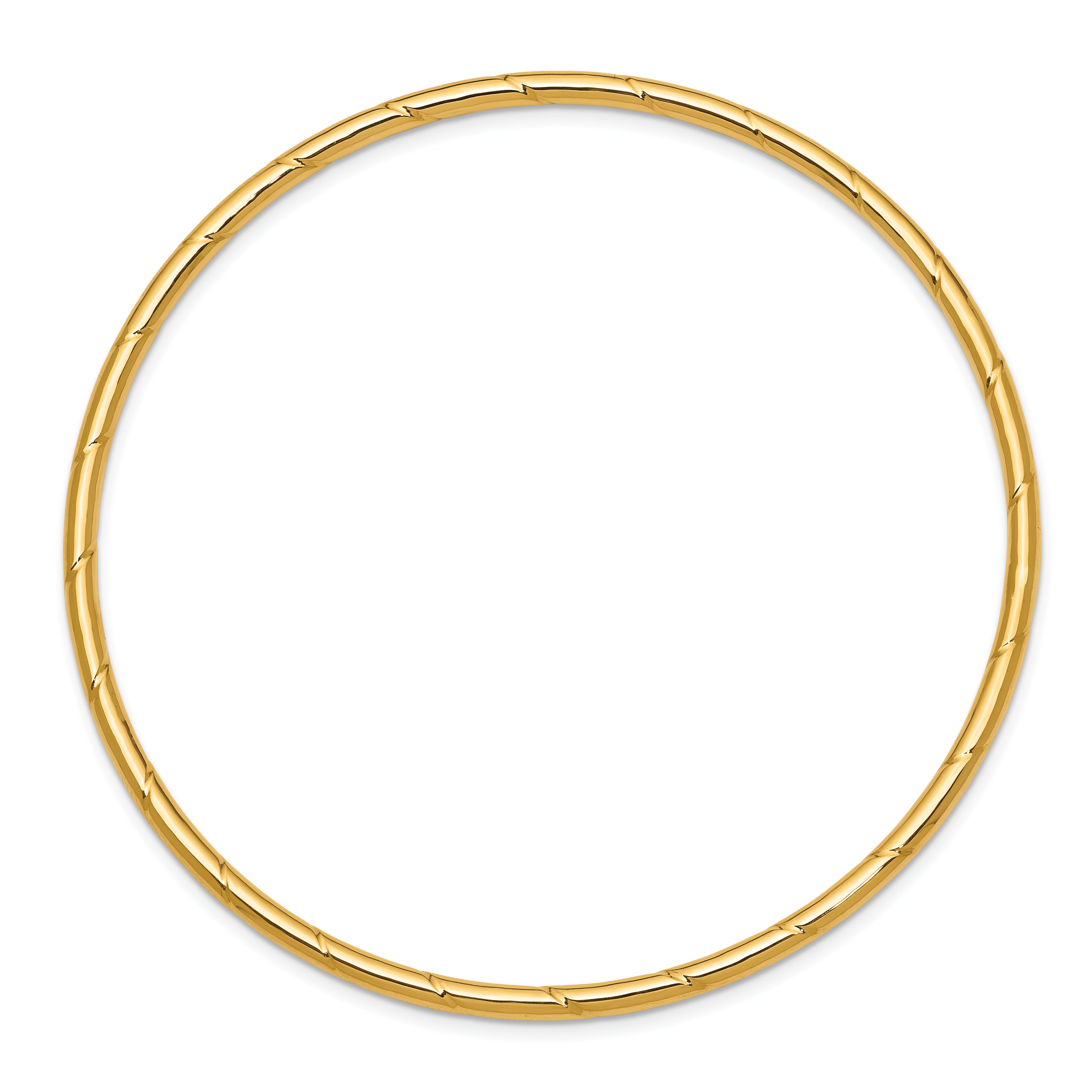 Sophia Jewelers 14K Gold Grooved Slip-On Women's Bangle Polished Elegance Secondary image
