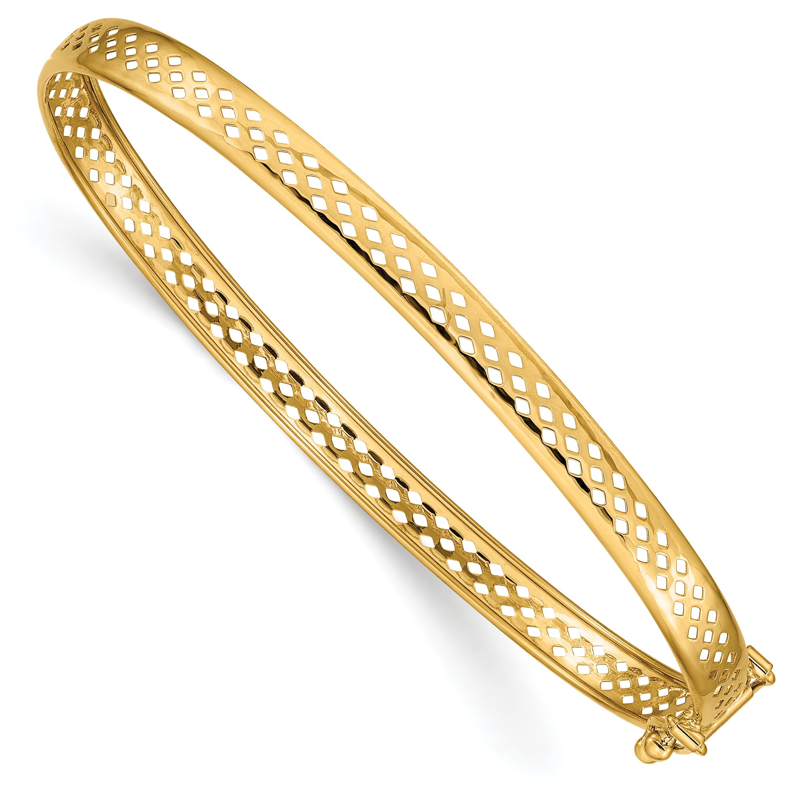 14k Polished Safety Clasp 4.75mm Bangle Main image