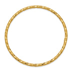 14K Gold Women's Polished Textured Slip-On Bangle Bracelet