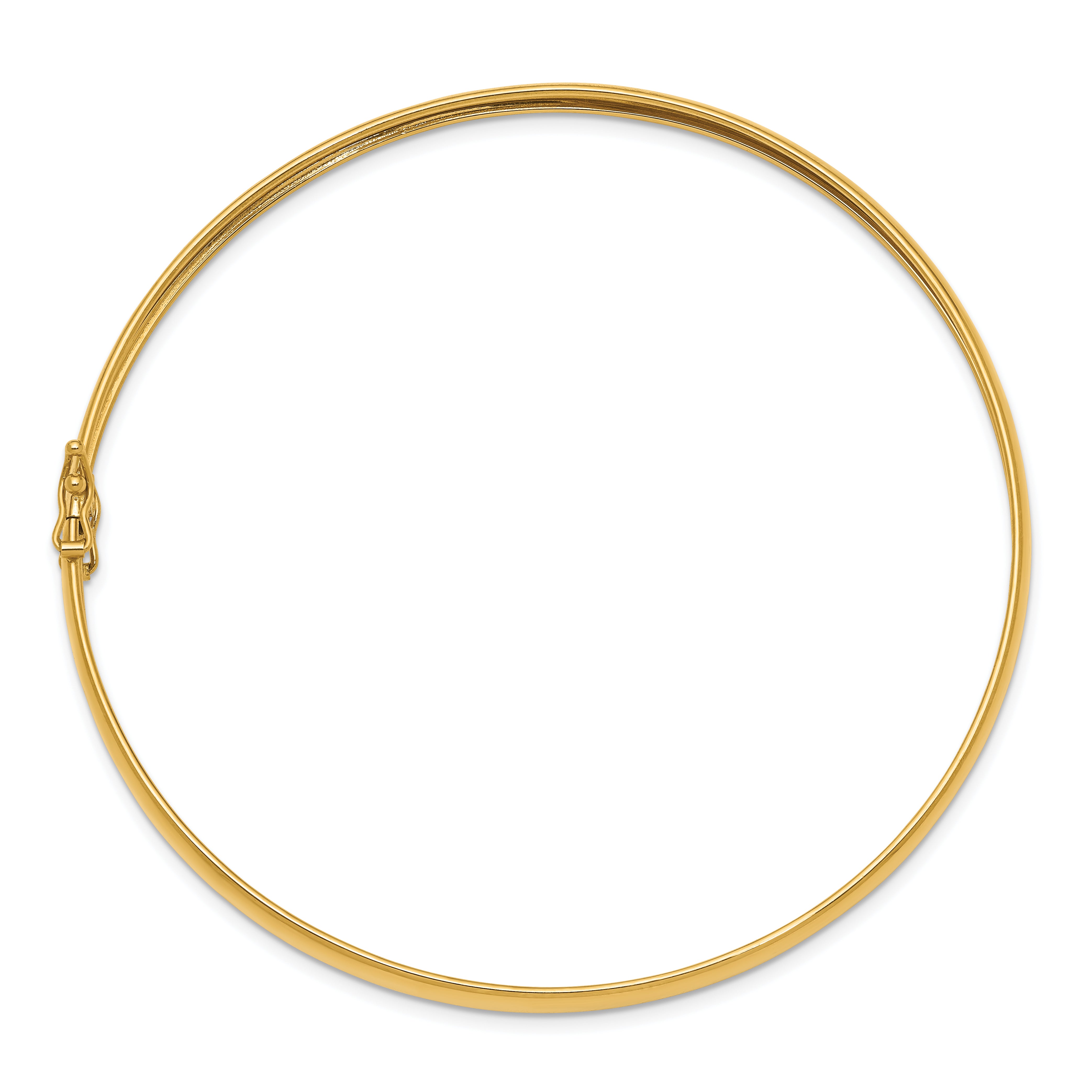14K Yellow Gold Polished Flexible Bangle Secondary image