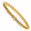 14k Yellow Gold Polished Textured Flexible Bangle