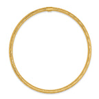 14K Yellow Gold Diamond-Cut Slip-On Bangle with Polished Finish
