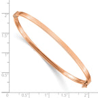 14k Rose Gold Polished Hinged Bangle Bracelet
