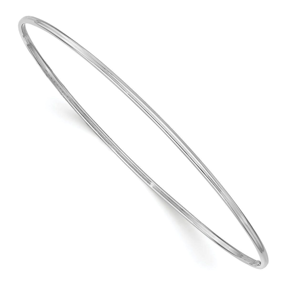 Slip-On Bangle Bracelet in 14K White Gold, 1.5mm, 8 Inch - Sophia Jewelers Main image