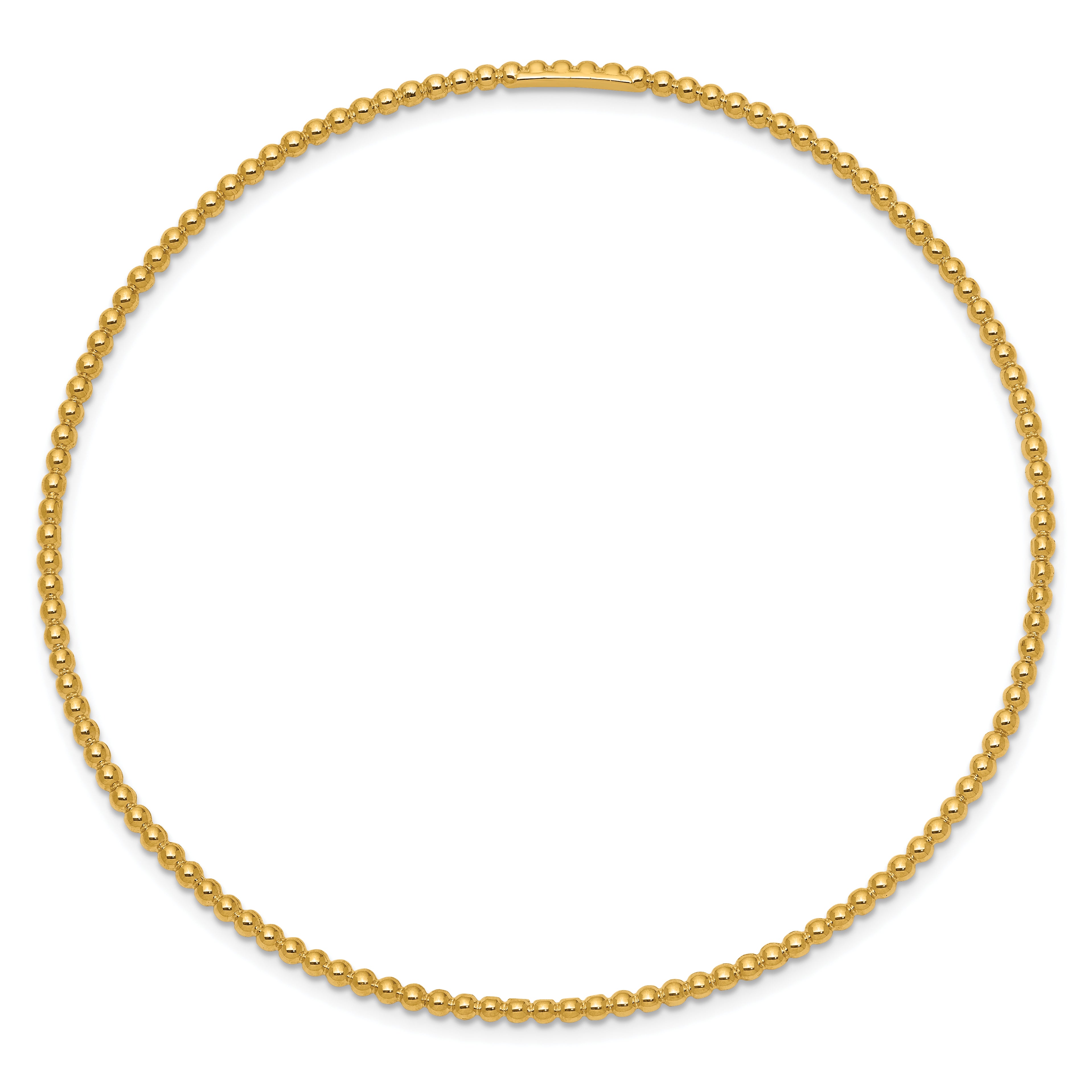 14K Beaded Slip-on Bangle