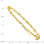 14K Yellow Gold Twisted Hinged Bangle