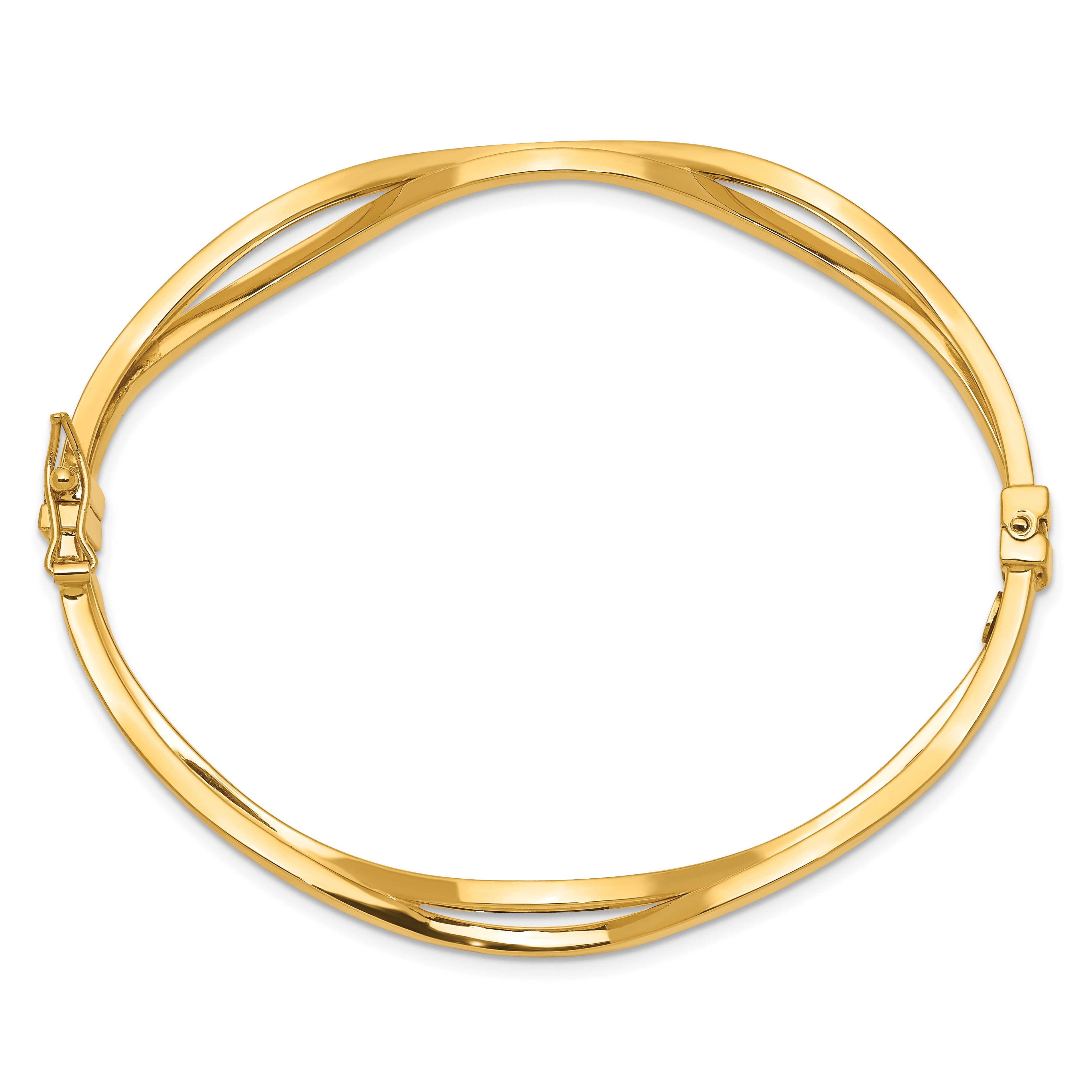 14K Yellow Gold Hinged Bangle Secondary image