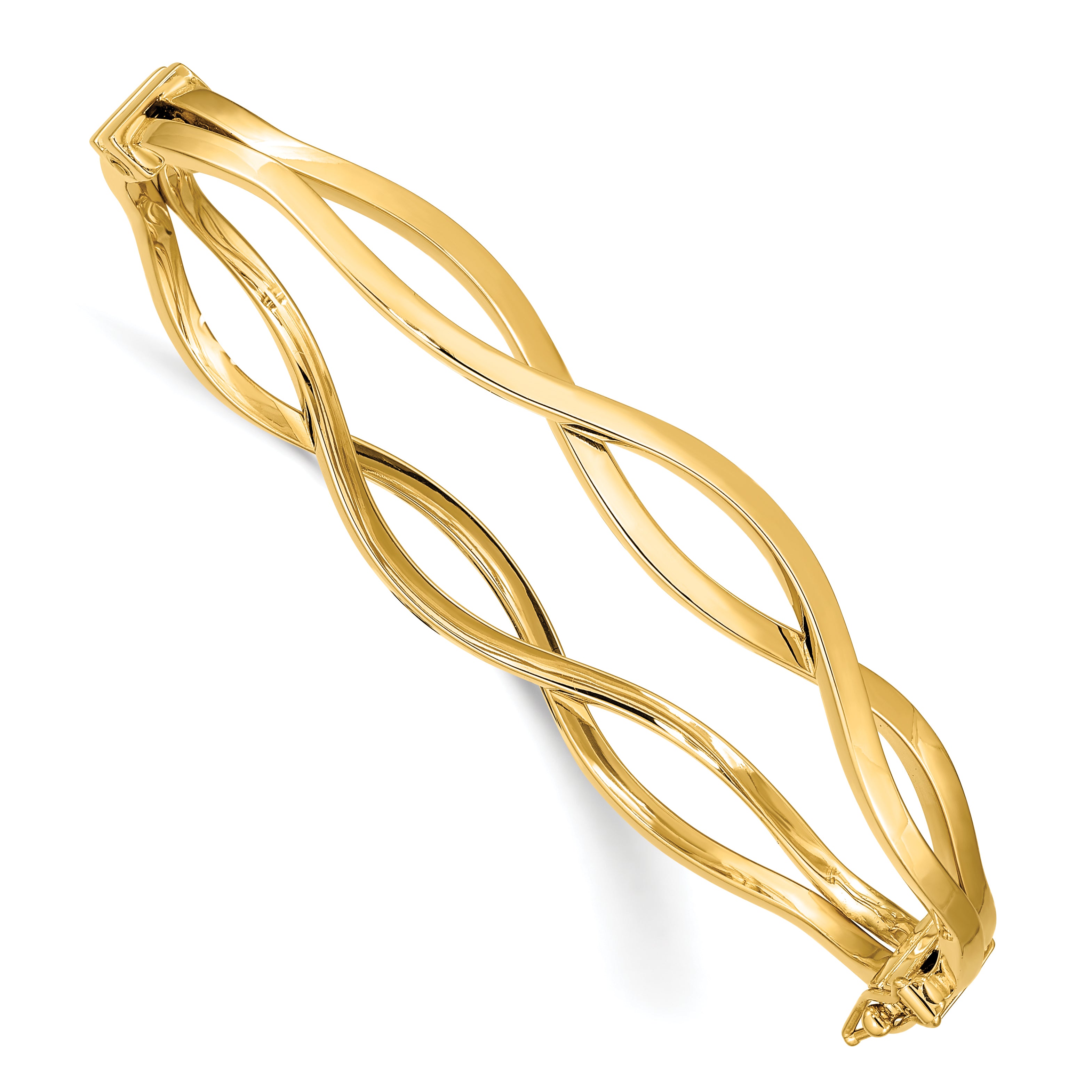14K Yellow Gold Hinged Bangle Main image