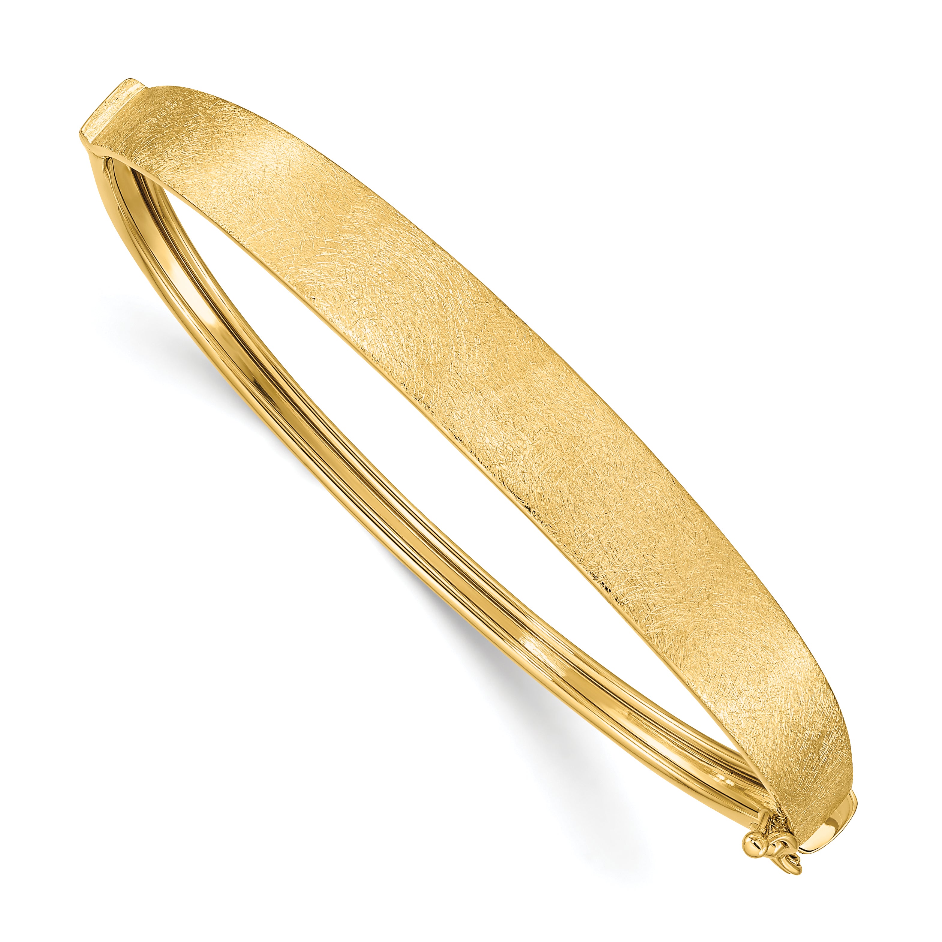 14k Satin Finish Graduated Hinged Bangle Main image