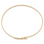 14K Brushed and Polished Infinity Heart Flexible Bangle