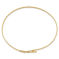 14K Brushed and Polished Infinity Heart Flexible Bangle