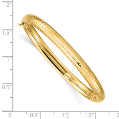 14k 3/16 Hammered Children's Hinged Bangle