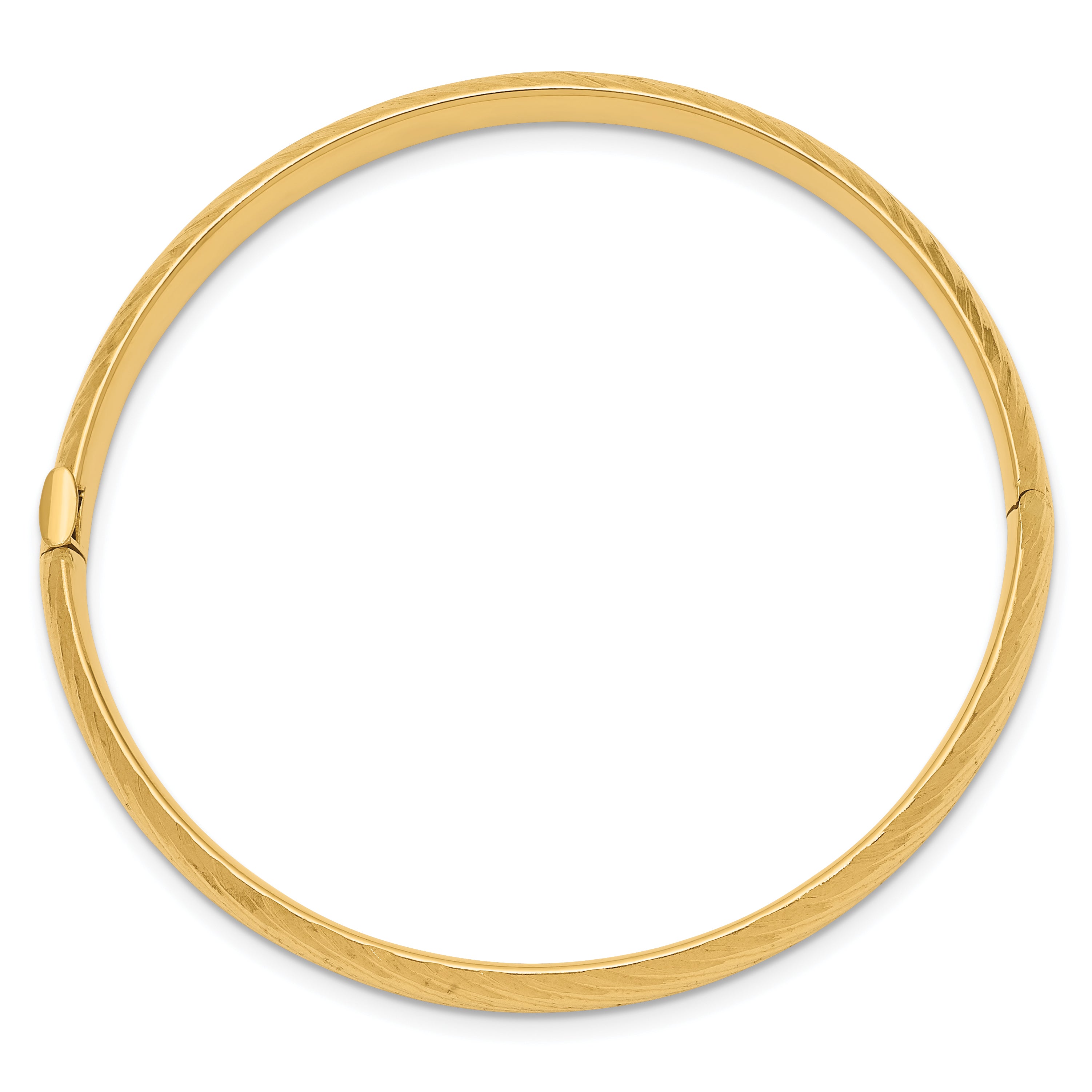 14k 3/16 Textured Children's Hinged Bangle Secondary image