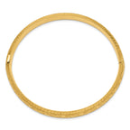 14k 5/16 Diamond-cut Fancy Hinged Bangle Bracelet