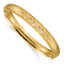 14k 5/16 Diamond-cut Fancy Hinged Bangle Bracelet