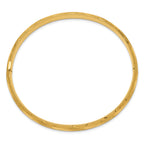 14K Gold Diamond-Cut Fancy Hinged Bangle Bracelet for Women
