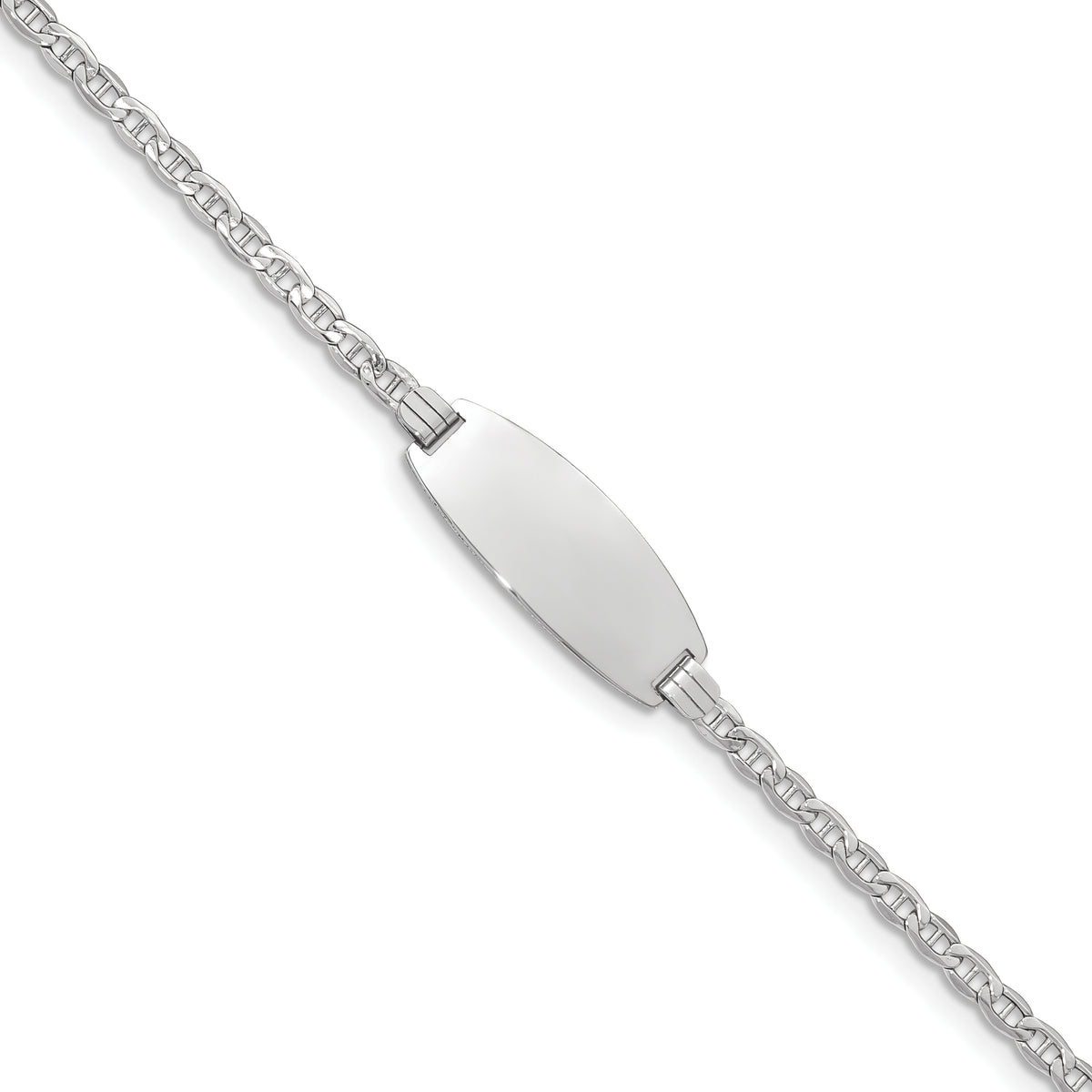 14kw Oval ID Semi-Solid Anchor Bracelet