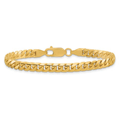 14K 7 inch 5mm Solid Miami Cuban Link with Lobster Clasp Bracelet - 7