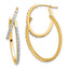14k Diamond Fascination Hinged Double Hoop Earrings